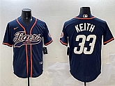 Men's Detroit Tigers #33 Colt Keith Navy With Patch Cool Base Stitched Jersey,baseball caps,new era cap wholesale,wholesale hats